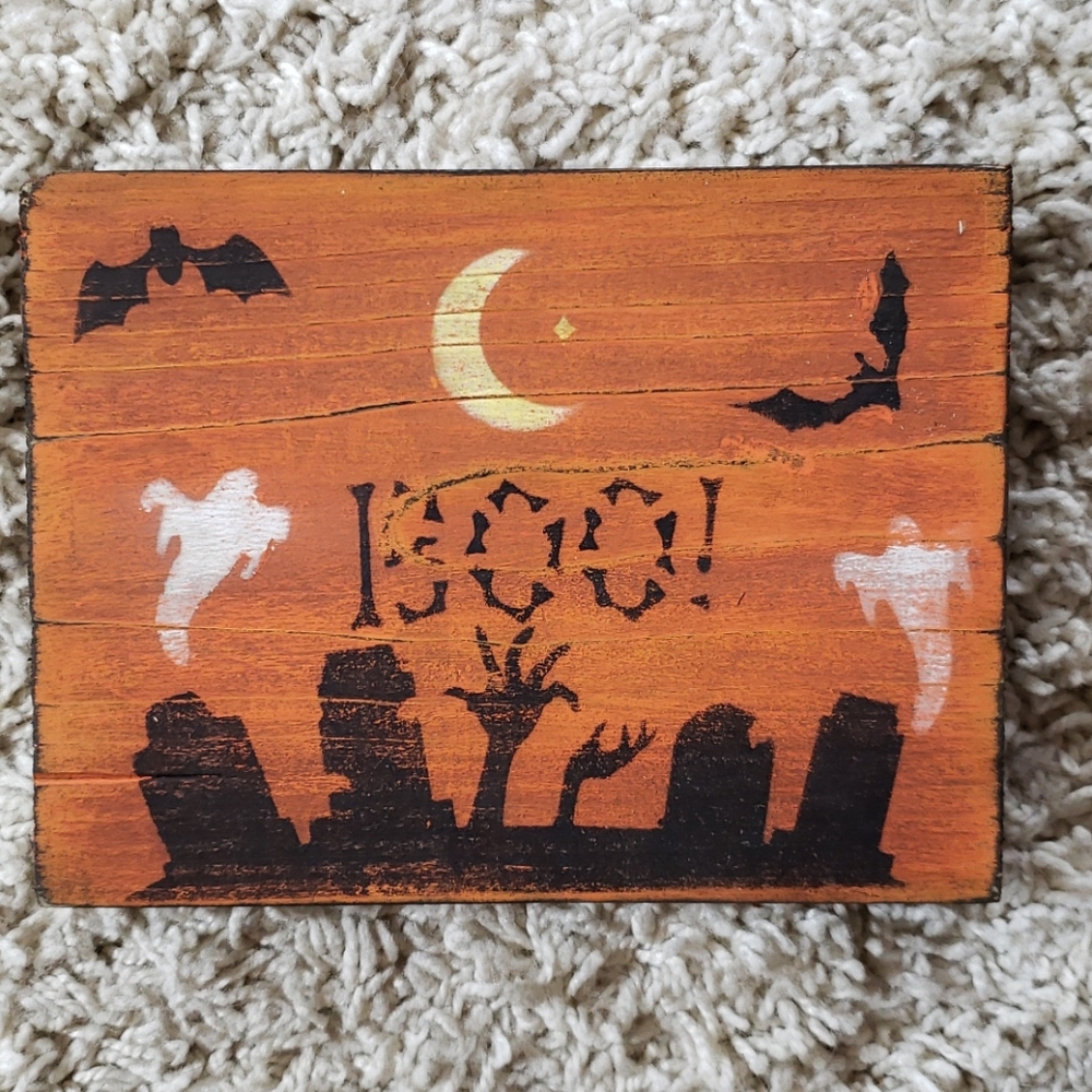 Halloween 2pc happy Halloween sign - Picture 2 of 8
